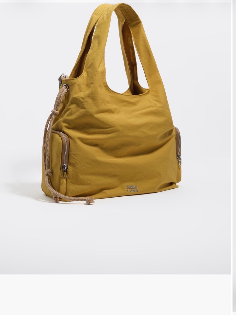 Bimba Y Lola Nylon Tote w/ leather strap